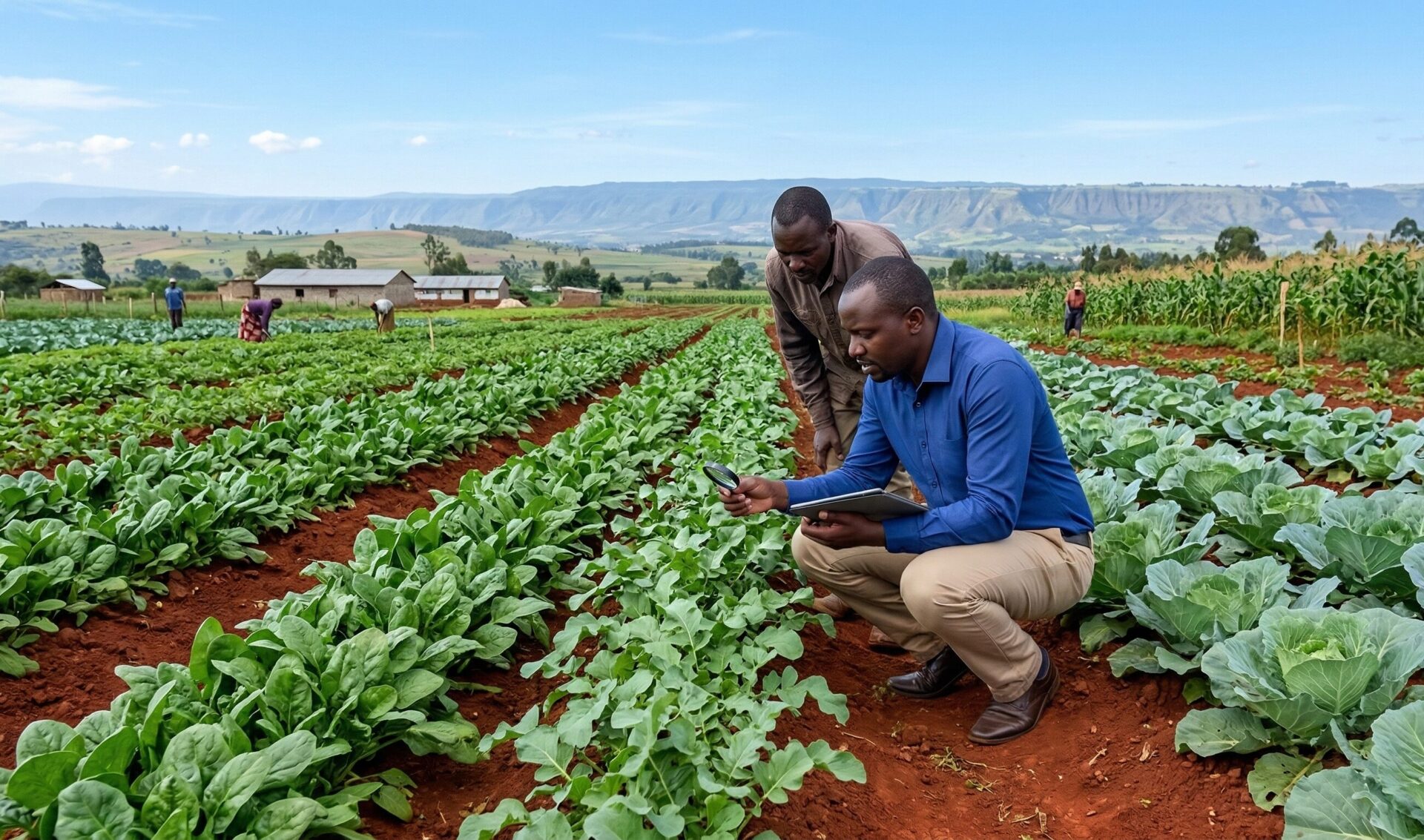 Agricultural consultant supporting farmers in Nakuru Kenya